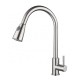 QH-CF017 Modern Brushed Nickel Commercial 304 Stainless Steel Sink Pull Out Kitchen Faucet Pull Down Sprayer Kitchen Faucets