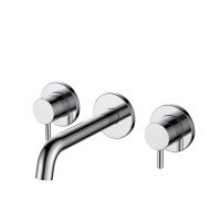 New design wall-mounted brass chrome bath mixer tap faucet