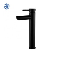 Bathroom wash bowl basin single handle chrome fashion modern black mixer faucet tap