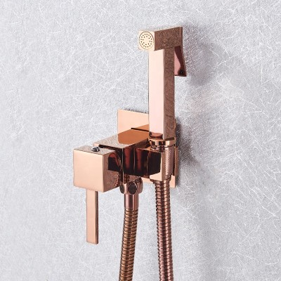 Rose Gold Bidet Shower Faucet Douche Bidet Faucet Muslim Ducha Higienica Hot Cold Water Mixer Tap Toilet Bidet Shower