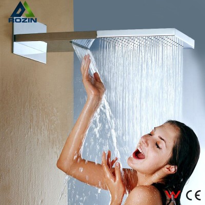 New Style Bathroom Dual functions Rainfall & Waterfall Shower Head Wall Mount Big SPA ShowerHead