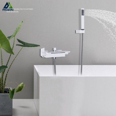 Rozin Waterfall Bathtub Shower Faucets Wall Mount Shower Mixer Tap Faucets Hot Cold Bath Shower Tap BaRobinet Baignoire